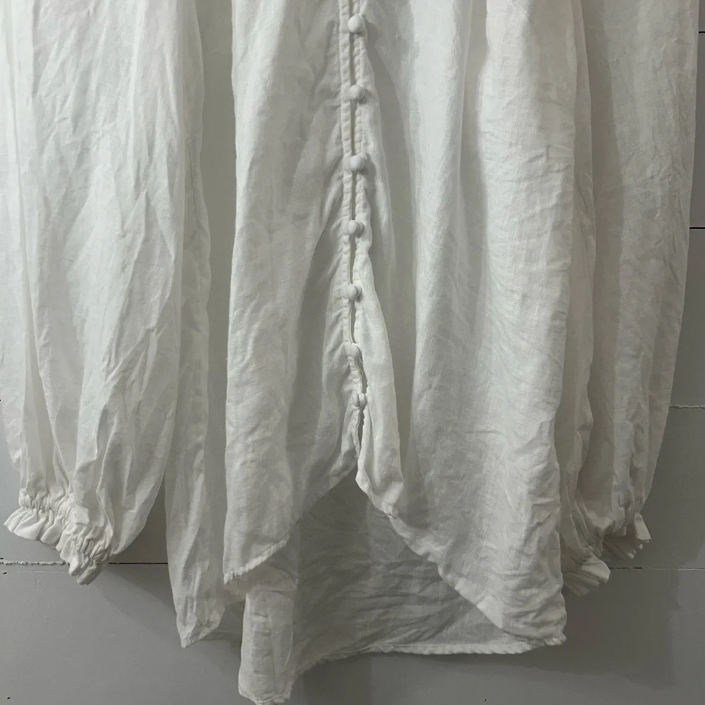 Anthropologie The Audie Linen Puff-Sleeve Blouse - Picture 14 of 16